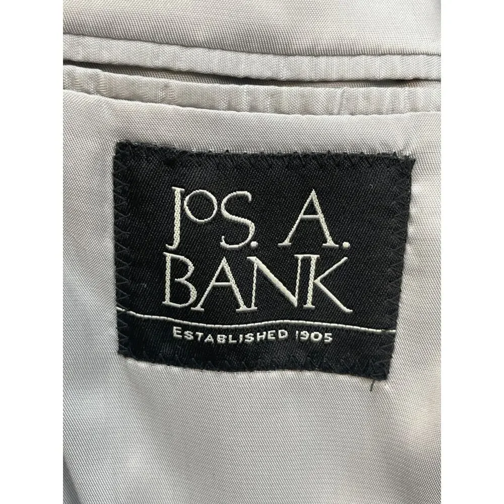Jos A Bank Blazer‎ Mens 44R Plaid Wool Blend 2-Button Lined Single Breasted